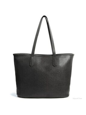 Vegan Leather Zipper Tote Bag for Women - Large Work Travel Handbag